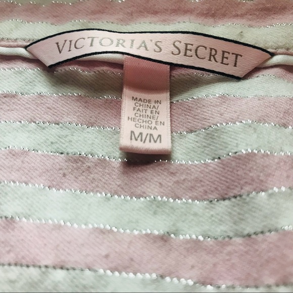 Victoria's Secret Pink and White Button Down Nightshirt Size Medium - Picture 5 of 7